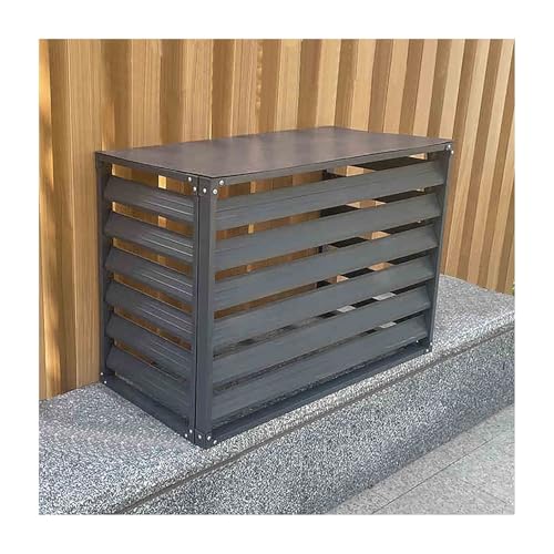 Cubierta de aluminio para aire acondicionado, valla de privacidad para exteriores, rejillas protectoras para bombas de calor, caja de basura duradera y soporte de flores, resistente a la intemperie