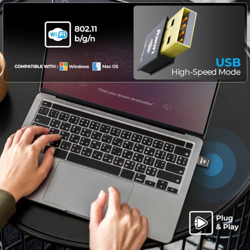 Image of Foxin Nano 150 Mbps 2-in-1 Wireless USB 2.0 WiFi + Bluetooth Adapter for PC, Laptop | High Speed Mini WiFi Bluetooth Dongle Compatible with Windows, Mac | WPA2 /PSK Security