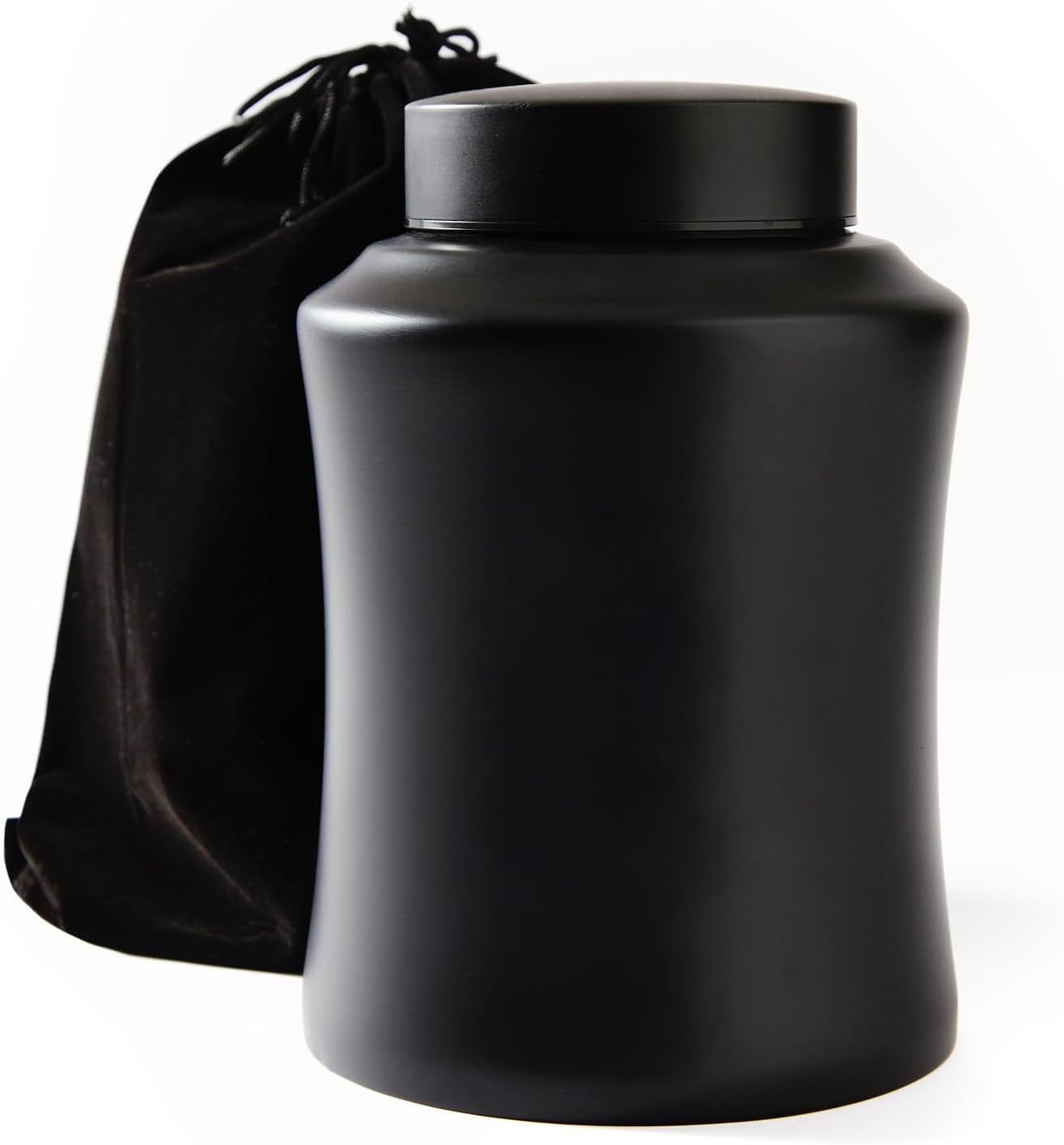 Urn for Ashes Adult Male/Female Black Large Cremation Urns for Man/Women Human Remains Ashes Stainless Steel Keepsake