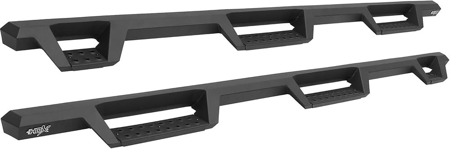 Westin 56-534025 HDX Drop Wheel to Wheel Nerf Bars fits 2017-2022 F250 F350 Crew Cab 6'75" Bed Textured Black Pair