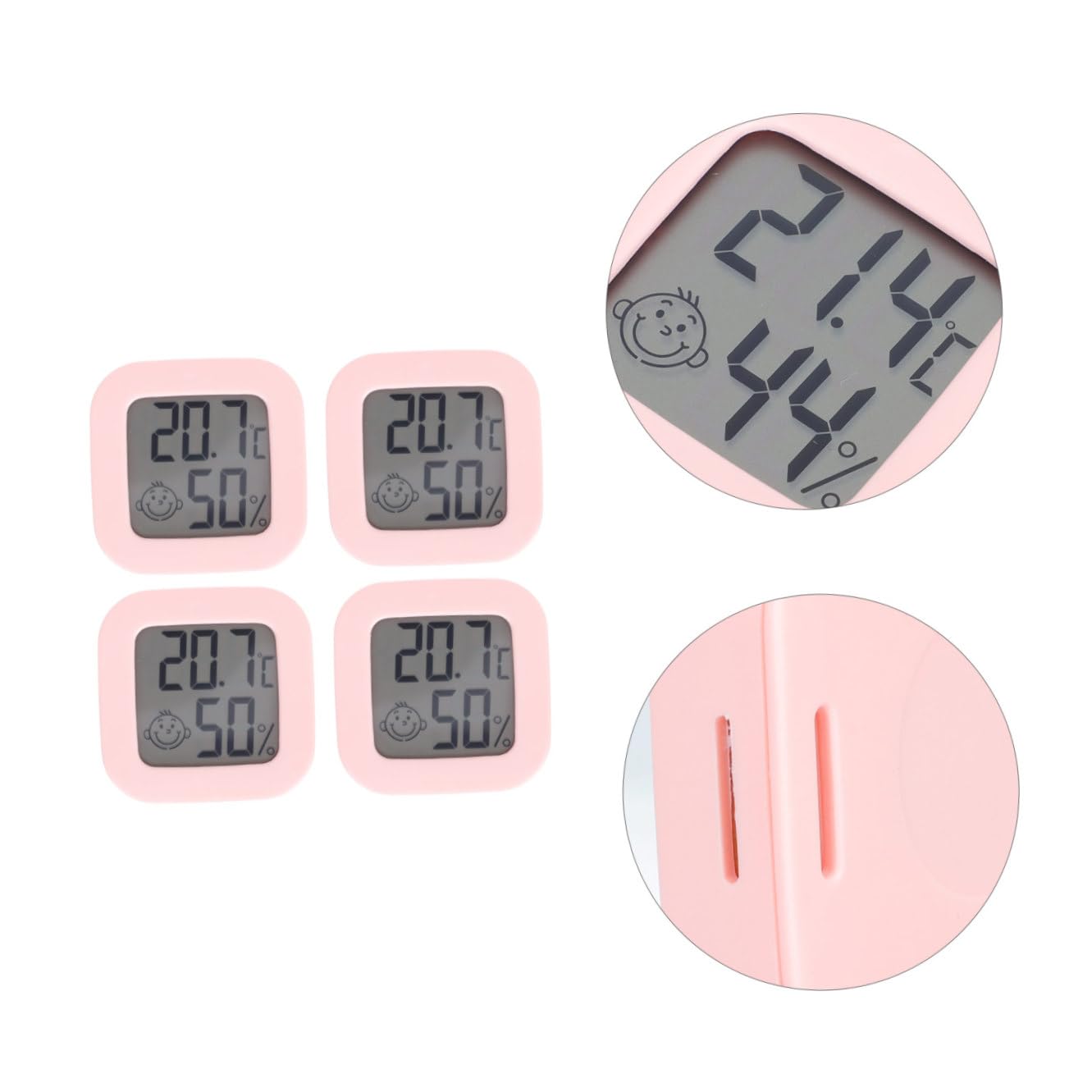 Abaodam 2 Sätze Thermometer Elektrisches Hygrometer Feuchtigkeitsmesser Monitor Heimelektronik Raumhygrometer Digital Heimhygrometer Kleines Hygrometer Abs Zufällige Farbe 4 Stücke * 2