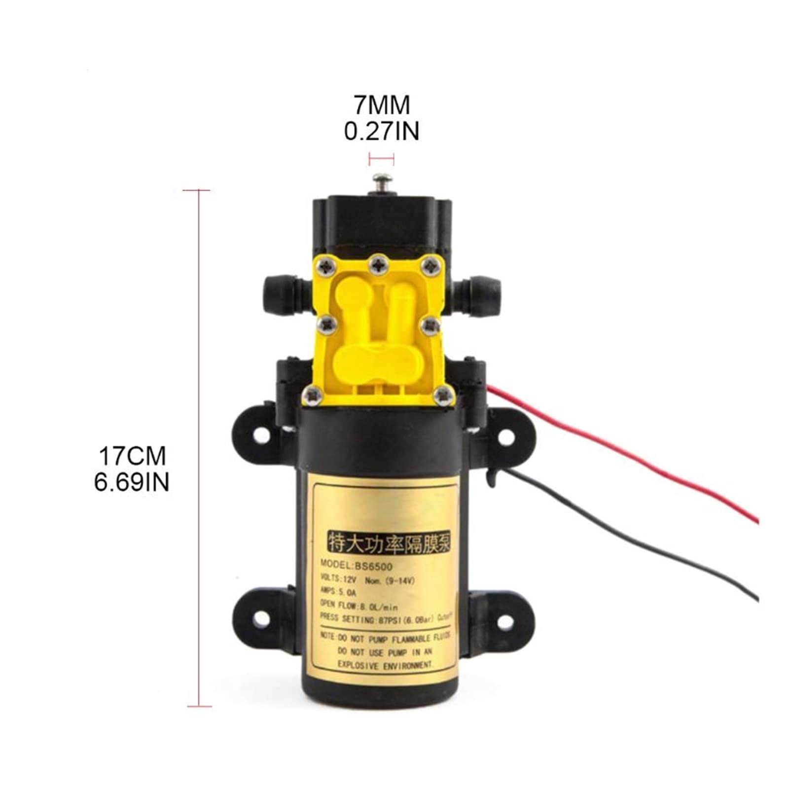 Pompa sommergibile Pompa per acqua ultra silenzios Pompa elettrica for acqua agricola a grande portata da 8 l/min, spruzzatore d'acqua