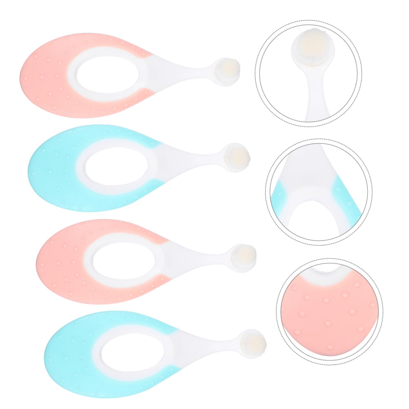 3 Set Spazzolini Morbidi Per Orale Con Setole Delicate Per Denti E Gengive Sensibili Per Piccole E Facile Trasportare 4 Pezzi*3