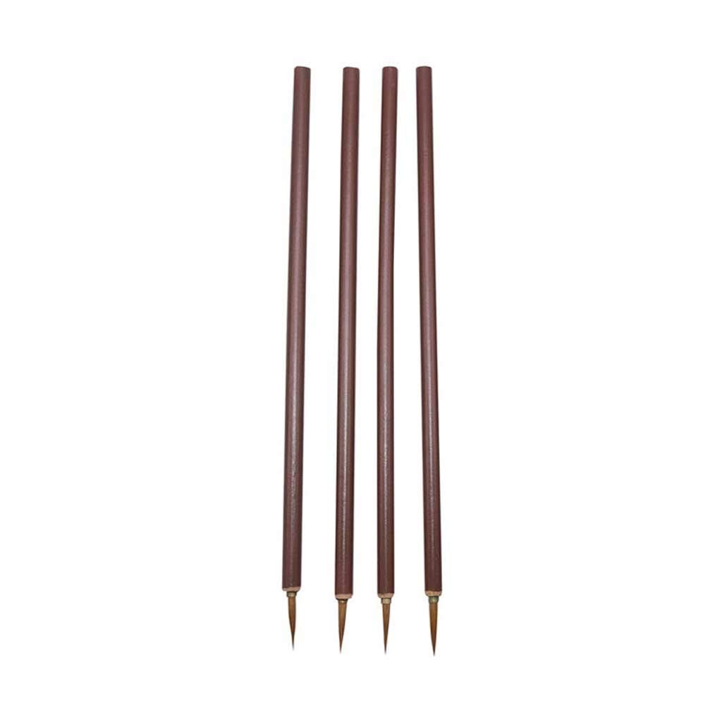 Lot de 5 pinceaux aquarelle à large pointe biseautée marron et noire, pour calligraphie chinoise, artistes et étudiants en art, outils de peinture et d'apprentiss,White-patch Five-pointed Star4