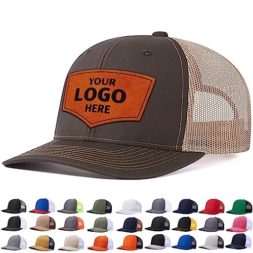 Custom Leather Patch Trucker Hat