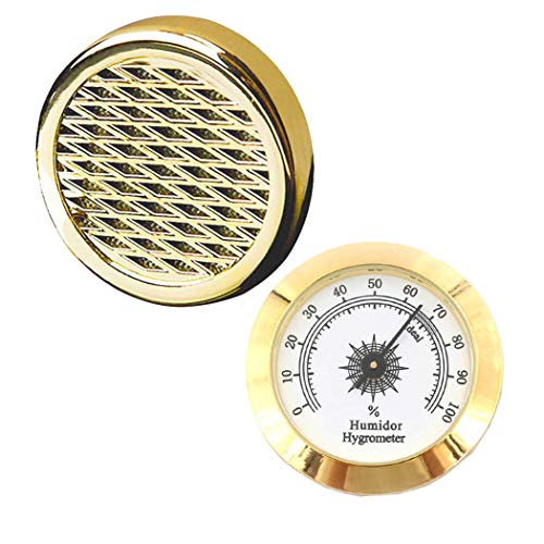 Cigar Hygrometer - Cigar Humidifier - Precision Round Adjustable Point Hygrometer for Cigar Humidor Cigar Box/Cigar Cabinet Cigar Accessories