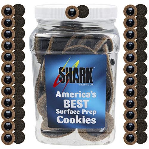 Shark Industries PN-13088 50-Pack Brown Quick Change Surface Prep Conditioning Discs, 2” Diameter – Coarse Grit for Cleaning and Finishing (50 Discs)