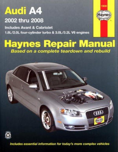 H15030 Haynes Audi A4 2002-2008 Auto Repair Manual