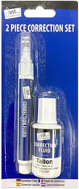 JMS we create smile 1 Pack x Writing Correction Kit White Pen Fluid Bottle Metal Tip Corrector Pens Easy to Use Fine Point Eraser Pens White Out Correction Pen