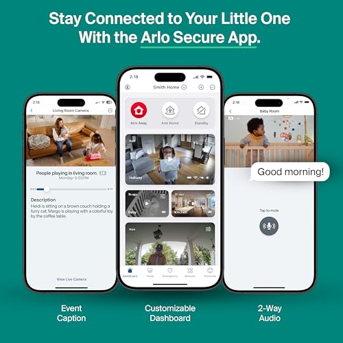 Arlo Essential Indoor Security Camera 2K (3rd Gen, 2025 Release) - Wired Plug-in Power, Person Recognition, Animal Detection, 1-Month Trial of Secure Plan, Automated Privacy Shield, 2 Cam, White - Image 7