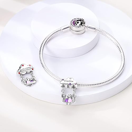 Miniatura 2 de Hapour Abalorios de plata de ley 925 aptos para pulseras de dije, dije de corazón de sol para mascotas, pulsera y collar, cuentas de joyería para