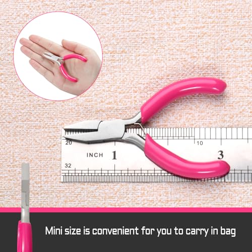 Image of 3 Inches Flat Nose Pliers for Jewelry Making Smooth Jaw Jewelry Making Pliers Tools Mini Pliers for Jewelry Making Supplies