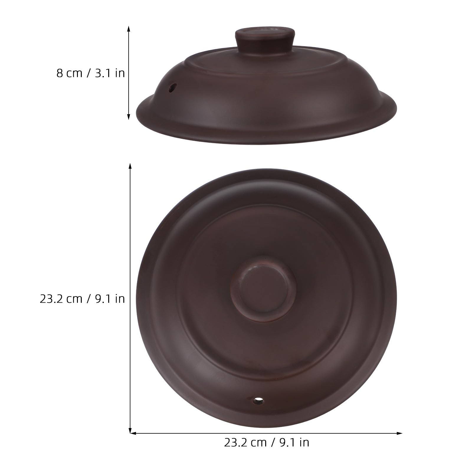Gatuida Keramik-Kochtopfdeckel, 9'' Ersatzdeckel für Kochgeschirr