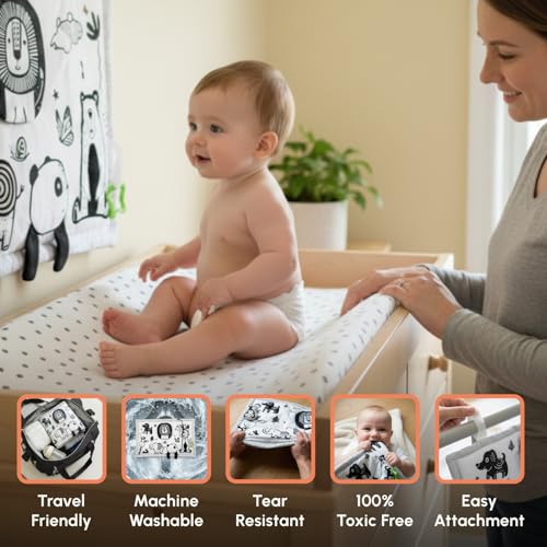 Image of Curious Cub Sensory Cloth Mat | Play Mat for Babies 0 to 12 Months | Tummy Time Toys for Babies with 6 Interactive Features Baby Toys | Gift for New Born Baby Boy & Girl | Toys for New Born Baby