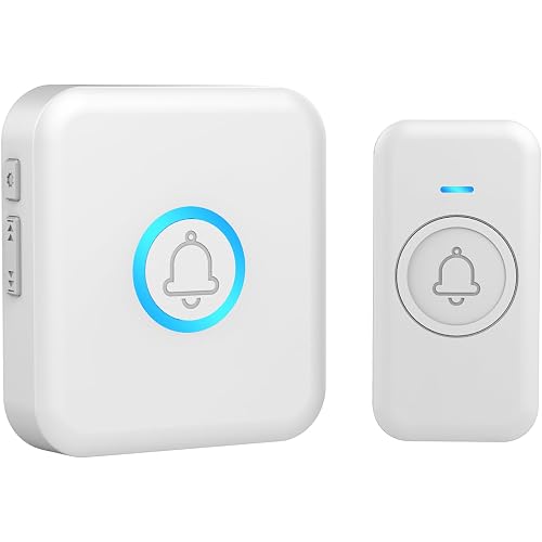 Wireless Doorbell 1000ft Range, Loud Waterproof Door Bell with 60 Melodies | Easy to Install,5 Volume Levels & 2 Mute Modes, Plug-in Door Chime for Home, Classroom & Office