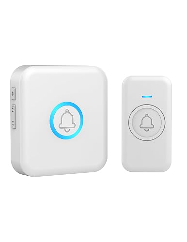Wireless Doorbell 1000ft Range, Loud Waterproof Door Bell with 60 Melodies | Easy to Install,5 Volume Levels & 2 Mute Modes, Plug-in Door Chime for Home, Classroom & Office