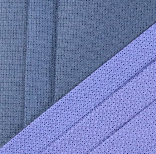 Image of KCS 4 /6 pc of 12 inch x 18 inch(30cmx45cm) 16 Count Cotton Aida Cloth Cross Stitch Fabric (6 pc,Royal Blue+Navy Blue)