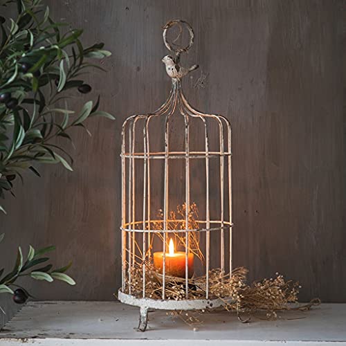 Liushop Modern Decorative Candle Holder Wrought Iron Candlestick Retro Ornaments Decorative Bird Cage Creative Romantic Candle Holder Table Lamp Holder Wax Stand Vintage Decorative Candle Holder #TOP2
