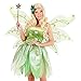 NET TOYS Alas Gigantes de Hada y Mariposa en Verde Elfos ninfas...