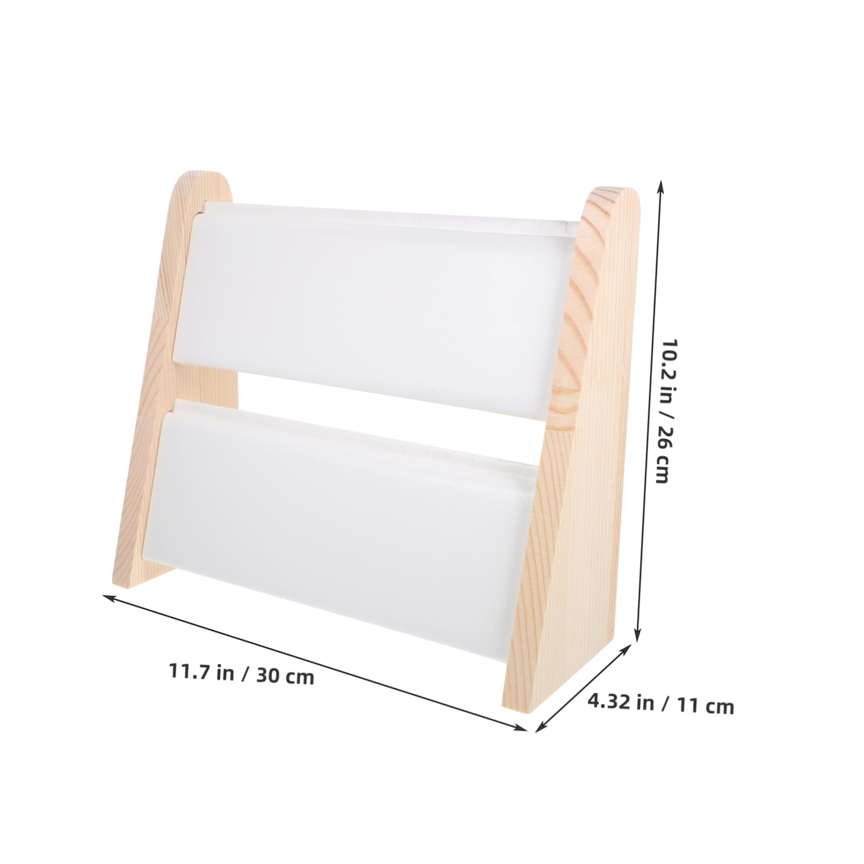 Espositore per Collane in Legno Bianco a Doppio Livello, Portacollane da Esposizione per Gioielli, Finitura Liscia senza Sbavature per Negozi