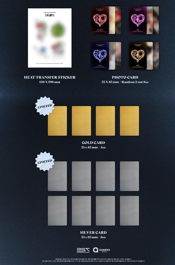 XLOV UXLXVE [Standard 2 Ver Set] 1st Mini Album + Extra photocards