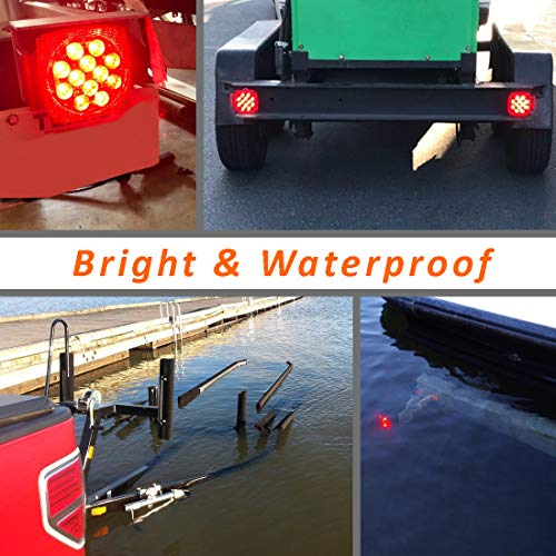 Czc Auto 12V Led Submersible Trailer Tail Light Kit For Under 80 Inch Boat Trailer Marine With 18G Pure Copper Wiring Harness Kit (Exclusive Trailer Light Kit) #TOP6