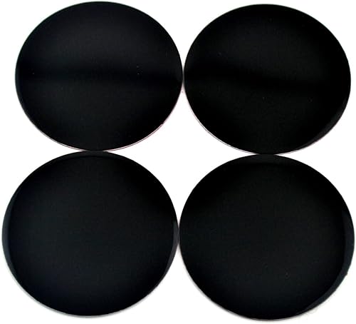 Miniatura 8 de RTRHINOTUNING 4 tapas centrales de rueda de 2.362 in, tapacubos de aluminio negro, superficie de arco negro puro brillante (2.36 pulgadas2.362 in)