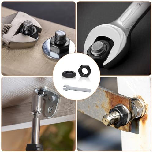 Sechskantmutter M3 Mutter,50 Stück Schwarz Sechskantmuttern M3,1 Stück Maulschlüssel,Hochwertige Befestigungselemente für Metall,Holz und mehr (M3)