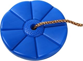 Toddmomy Asiento Disco de Plástico Octagonal Infantil Exterior con Cuerda Soporta hasta Jardín o Patio Azul