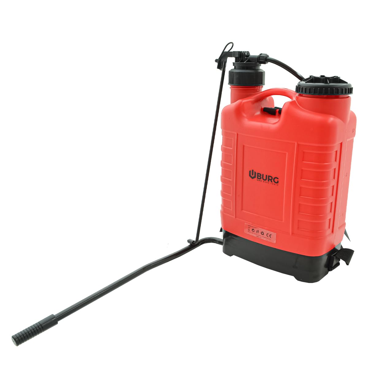 POMPA 16 LT A SPALLA-ZAINO da giardino BURG IRRO 16 LANCIA E POMPANTE IN NYLON REVERSIBILE con leva lancia e braccio richiudibili