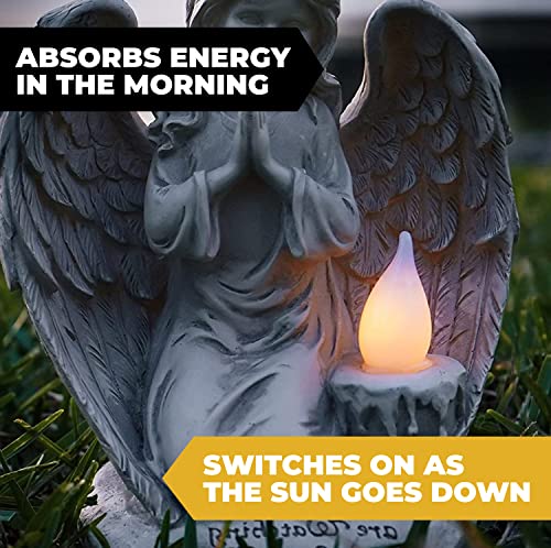 VP Home Praying Angel Watching Over Us Solar Powered LED Outdoor Decor Garden Light - Image 6