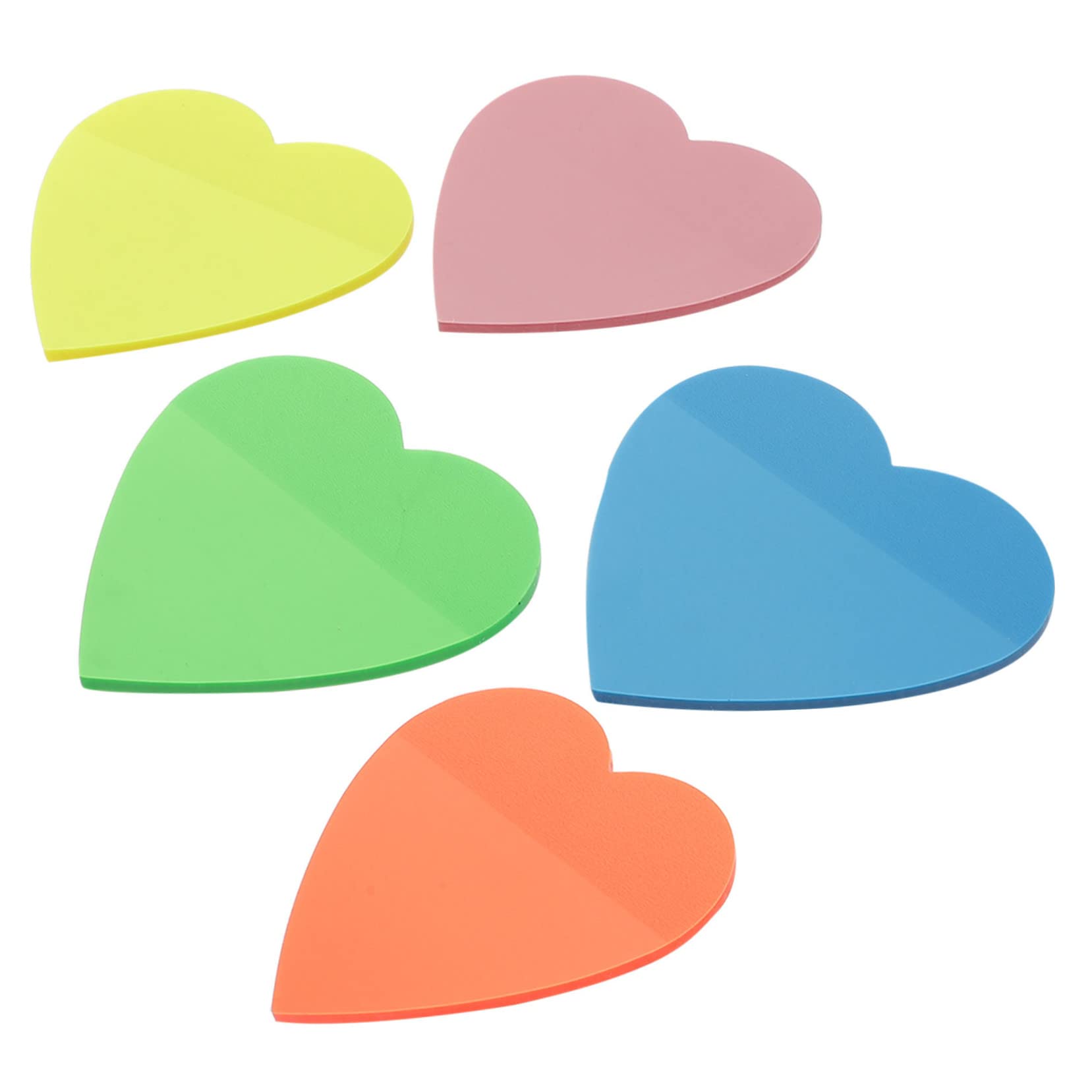 HOMSFOU 5 Pezzi Memo Stickers Adesivi Note Colorate Trasparenti per Ufficio e Scuola Pratici Blocchetti Autoadesivi per Studenti e Insegnanti