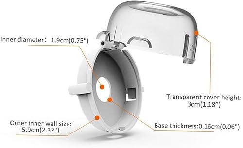 Miniatura 2 de Cubierta de perilla de quemador eléctrico, cubiertas de perilla de estufa a prueba de bebé, cerradura de protección de 4 piezas para niños,