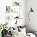 YGEOMER Floating Shelves for Wall, Different Sizes Natural Wood Wall Shelves for Living Room, Bathroom, Bedroom, Kitchen, Home Decor (Set of 4)