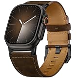 Suitisbest コンパチブル アップルウォッチ バンド49mm 46mm 45mm 44mm 42mm 天然カーフ 調整可能 Apple Watch Ultra バンド 耐久性 柔らかい 通気性 無臭 対応 i Watch Ultra 3 2 1 Series 11 10 9 8 7 6 5 4 3 SE 3 2 1 カジュアル ビジネス