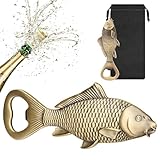 LULLEA Karpfen Bier Flaschenöffner Fisch, Angler Geschenk, Geschenkidee Angel Zubehör, Fisch Deko Geschenke für Angler Männer,Vatertagsgeschenk Geburtstagsgeschenk für Angler Papa Opa Angler Vater