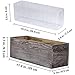 1 Pcs Wood Planter Box Rectangle Whitewashed Wooden Rectangular Planter with Inner Plastic Box - 11.5