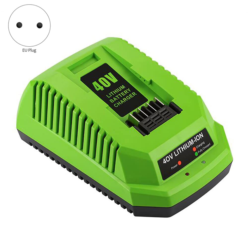Caricabatterie da 40 V al litio per GreenWorks 29482 G-MAX Batteria agli di litio da 40 V 29472 29482 29652 G40825 Spina UE