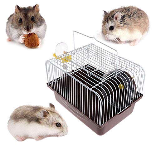 Chuqiantong Pet Hamster Cage With Running Wheel Water Bottle Food Basin Portable Carrier House Mice Home Habitat For Going Out thumb #6