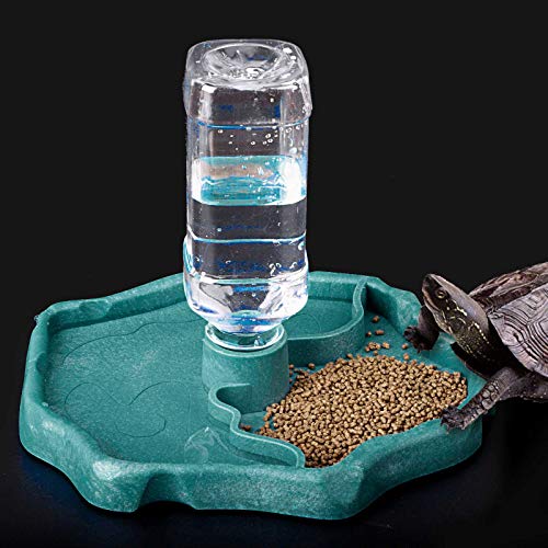 MACGOAL Automatic Reptile Feeder Reptile Food and Water Dish Bowl Reptile Water Dish with Bottle Tortoise Turtle Water… - Image 5
