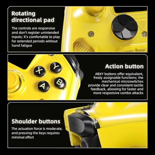 Image of Doriteney RG G01 Wireless Gaming Controller with Heart Rate Monitor & Display, Hall Effect Triggers, Programmable Back Buttons for PC, Switch, Steam, Android, iOS - 2.4G /Bluetooth /Wired Black