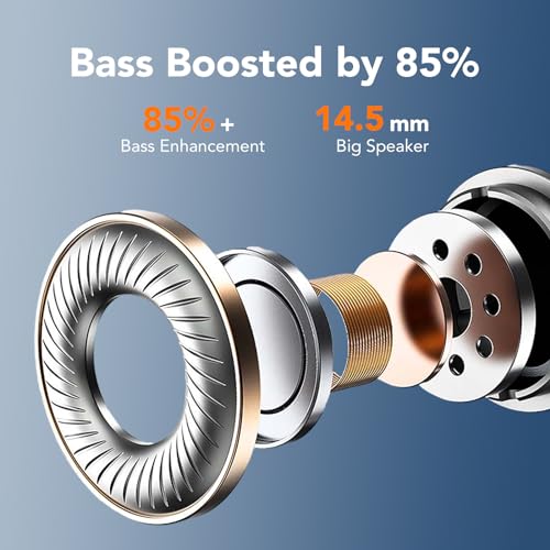 IKT Bluetooth Kopfhörer Sport, Kopfhörer Kabellos Bluetooth 5.3 mit 4 Mics, ENC Noise Cancelling Earbuds, 60 Std Spielzeit, Bassversion 2.0, IPX7 Wasserdicht Kopfhörer mit Ohrhaken(Schwarz) – Bild 5