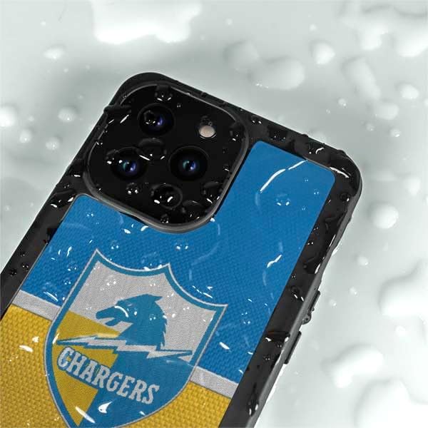 Skinit Waterproof Phone Case Compatible with iPhone 14 Pro Max - Officially Licensed NFL Los Angeles Chargers Vintage Design