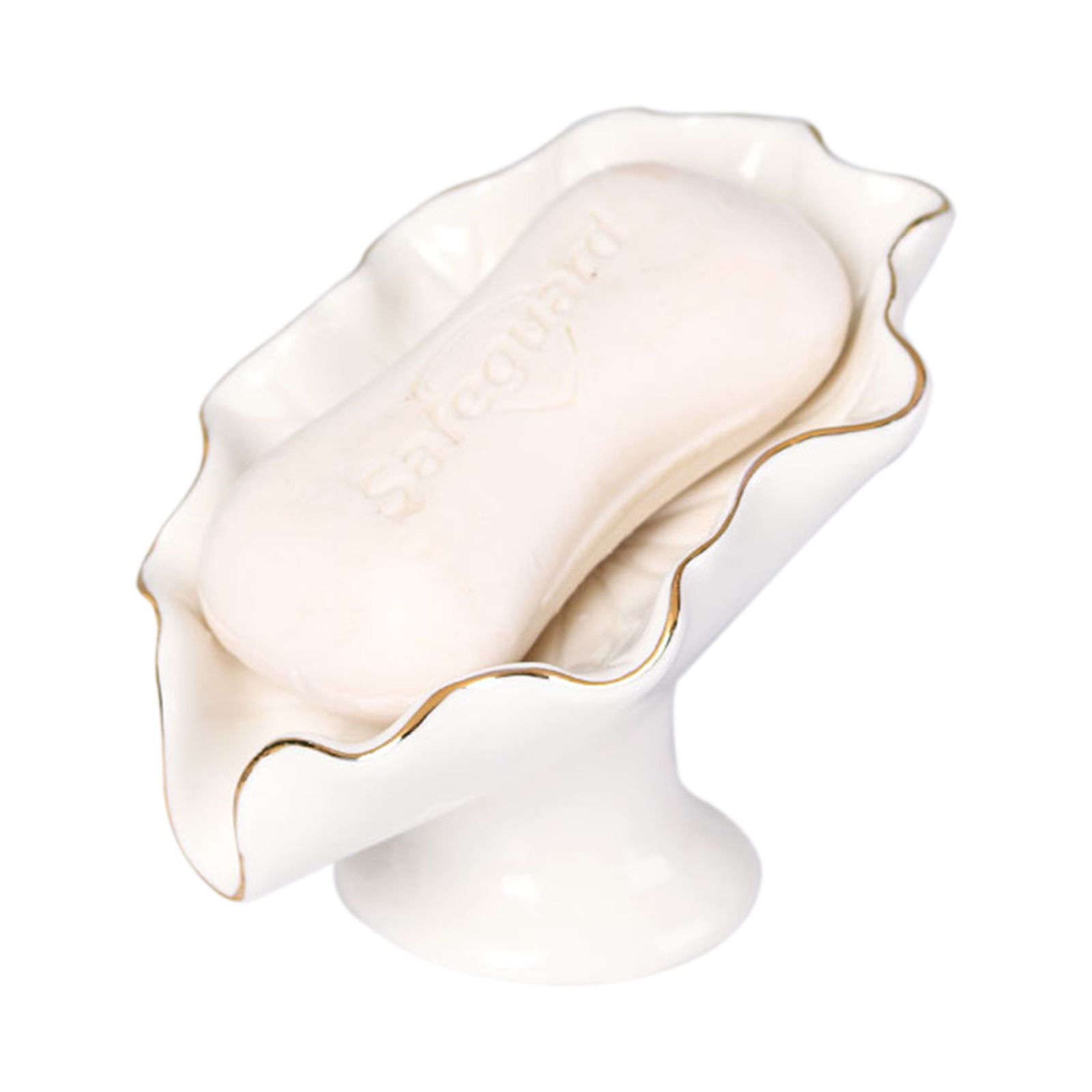 Jabonera, jabonera con tapa, jabonera, jabonera estilo hojas de arce europeas, jaboneras de cerámica for jabón en barra, jabonera de porcelana, bandeja de jabón, for decoración de baño, azul, 5.1 x 3.