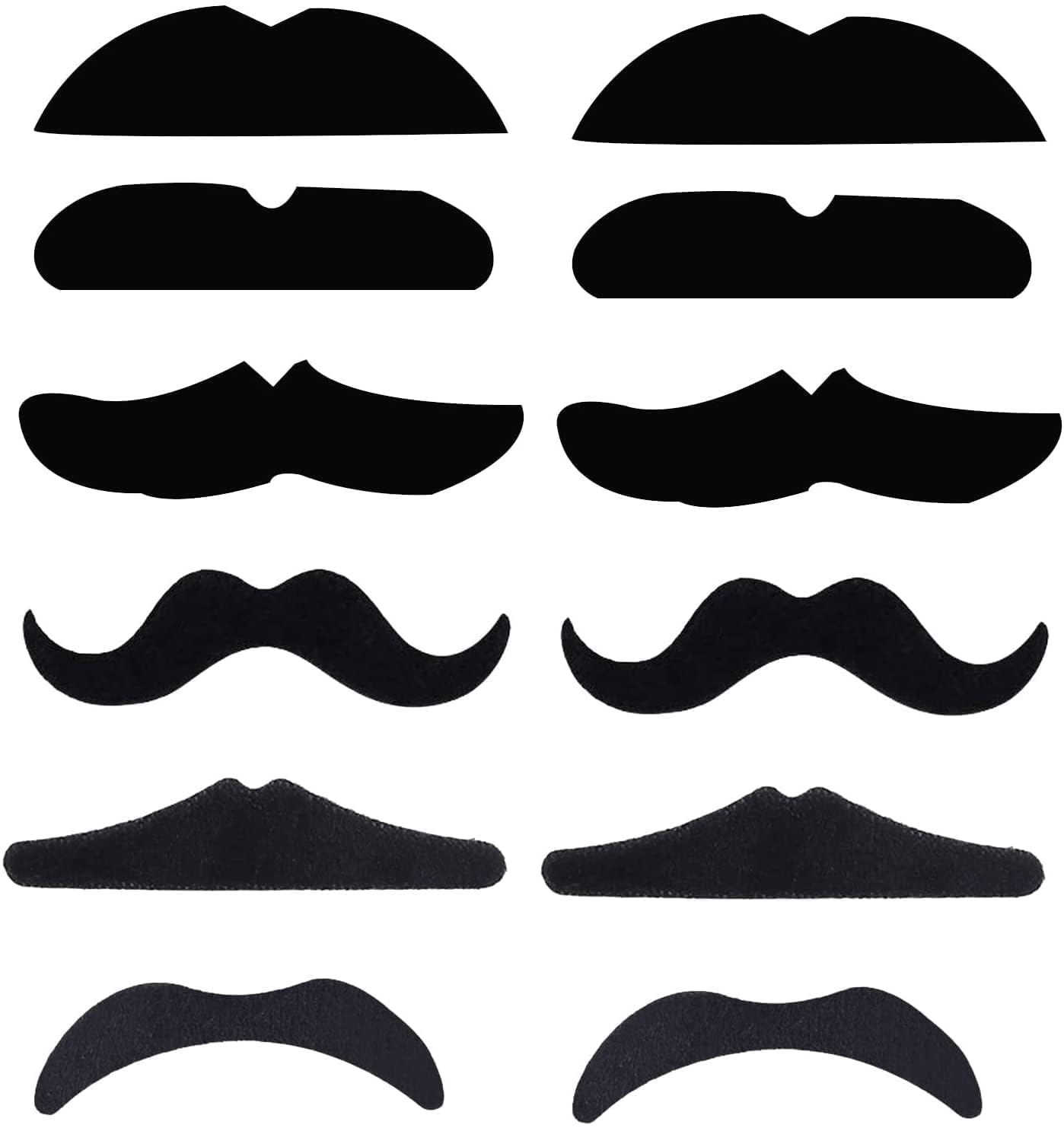 Ouligay 68 Bigotes Autoadhesivos Para Disfraces – Barbas Postizas De Fiesta Para Halloween, Carnaval Y Cumpleaños