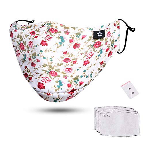 Mouth Face Cotton Reusable and Washable Fashion Cute Adjustable Half Cloth for Sports, Running，Outdoor Windproof （Unisex）