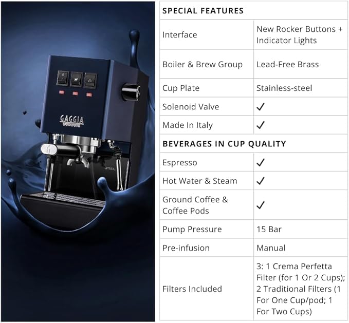 Image of Kofihaus E24 Semi-Automatic Espresso Coffee Machine | 15 Bar Italian Pump | Commercial Steam Wand | Ground Coffee Compatible