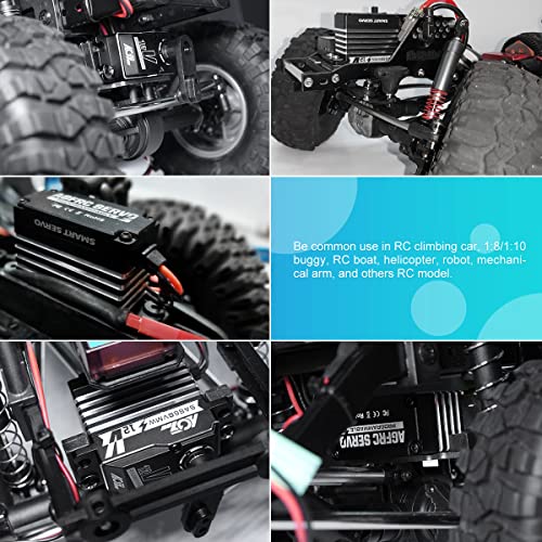 Agfrc 66Kg Waterproof Rc-Steering-Servo-Motors High-Torque - 12V Digital Full Metal Gear Brushless Programmable Smart Servo For 1/8 1/10 Rc Car Boat Crawler, Control Angle 180° (Sa86Bvmw) #TOP4