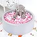 GOGOSO Ball Pit Balls for Toddlers Kids Plastic Balls for Ball-Pit Playpen Pool Baby Pastel BPA-Free Non Toxic Pastel Crush Proof Bal Pink Light Pink White 100pcs