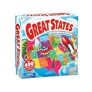 Game Zone Great States – Fun and Educational Geography Game for Ages 7+ – An Engaging Way to Learn about the 50 States with Friends and Family